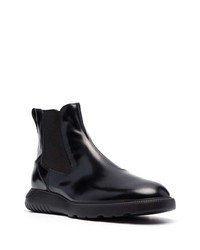 schwarze Chelsea Boots aus Leder von Hogan