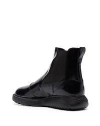 schwarze Chelsea Boots aus Leder von Hogan