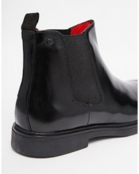 schwarze Chelsea Boots aus Leder von Base London