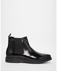 schwarze Chelsea Boots aus Leder von Base London