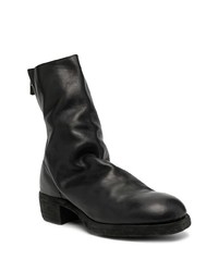 schwarze Chelsea Boots aus Leder von Guidi