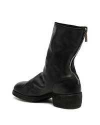 schwarze Chelsea Boots aus Leder von Guidi