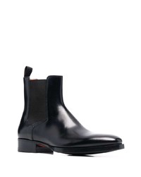 schwarze Chelsea Boots aus Leder von Santoni