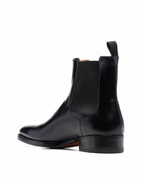 schwarze Chelsea Boots aus Leder von Santoni