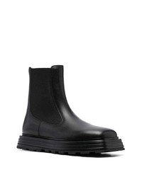 schwarze Chelsea Boots aus Leder von Jil Sander