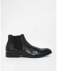 schwarze Chelsea Boots aus Leder von Selected