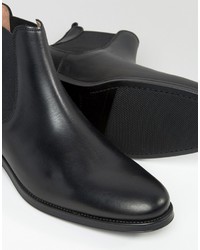 schwarze Chelsea Boots aus Leder von Selected