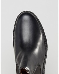 schwarze Chelsea Boots aus Leder von Selected