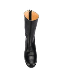 schwarze Chelsea Boots aus Leder von A Diciannoveventitre