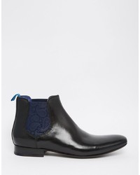 schwarze Chelsea Boots aus Leder von Ted Baker