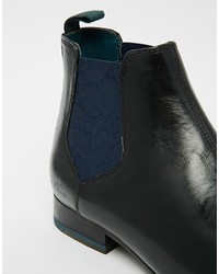 schwarze Chelsea Boots aus Leder von Ted Baker