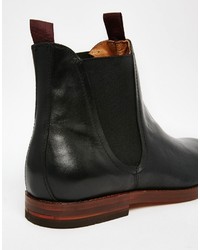 schwarze Chelsea Boots aus Leder