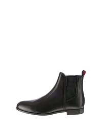 schwarze Chelsea Boots aus Leder von Hugo