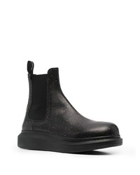 schwarze Chelsea Boots aus Leder von Alexander McQueen