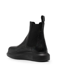 schwarze Chelsea Boots aus Leder von Alexander McQueen