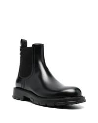 schwarze Chelsea Boots aus Leder von Salvatore Ferragamo