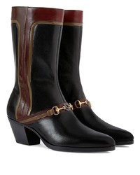 schwarze Chelsea Boots aus Leder von Gucci