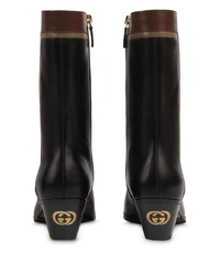 schwarze Chelsea Boots aus Leder von Gucci