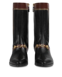 schwarze Chelsea Boots aus Leder von Gucci