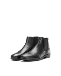 schwarze Chelsea Boots aus Leder von Jack & Jones