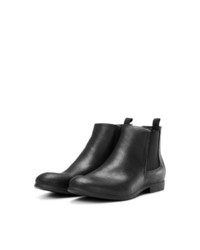 schwarze Chelsea Boots aus Leder von Jack & Jones