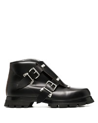 schwarze Chelsea Boots aus Leder von Jil Sander