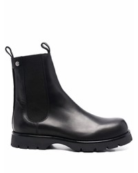 schwarze Chelsea Boots aus Leder von Jil Sander