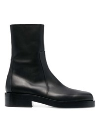 schwarze Chelsea Boots aus Leder von Jil Sander