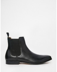 schwarze Chelsea Boots aus Leder