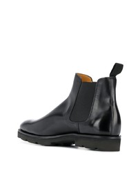 schwarze Chelsea Boots aus Leder von John Lobb