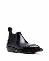 schwarze Chelsea Boots aus Leder von Bottega Veneta