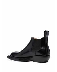 schwarze Chelsea Boots aus Leder von Bottega Veneta