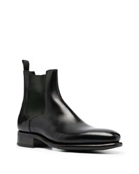 schwarze Chelsea Boots aus Leder von Santoni