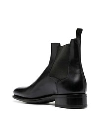 schwarze Chelsea Boots aus Leder von Santoni