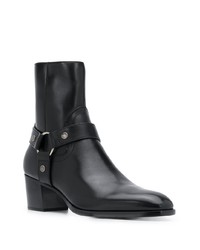 schwarze Chelsea Boots aus Leder von Saint Laurent