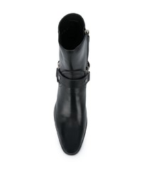 schwarze Chelsea Boots aus Leder von Saint Laurent