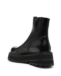 schwarze Chelsea Boots aus Leder von Marsèll