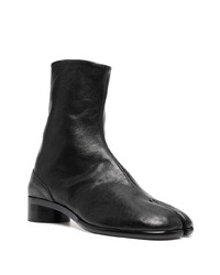 schwarze Chelsea Boots aus Leder von Maison Margiela