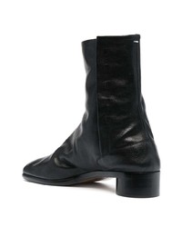 schwarze Chelsea Boots aus Leder von Maison Margiela