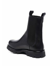 schwarze Chelsea Boots aus Leder von Jil Sander