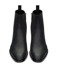 schwarze Chelsea Boots aus Leder von Saint Laurent