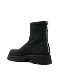 schwarze Chelsea Boots aus Leder von MM6 MAISON MARGIELA