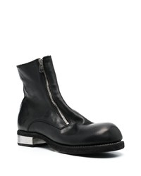 schwarze Chelsea Boots aus Leder von Guidi