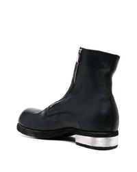 schwarze Chelsea Boots aus Leder von Guidi