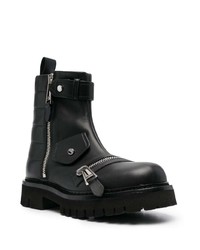 schwarze Chelsea Boots aus Leder von Moschino