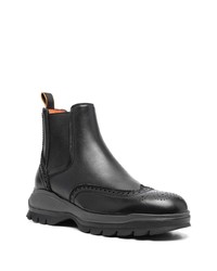 schwarze Chelsea Boots aus Leder von Santoni