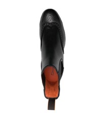 schwarze Chelsea Boots aus Leder von Santoni