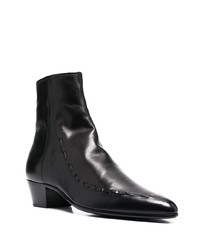 schwarze Chelsea Boots aus Leder von Saint Laurent