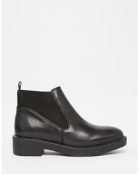 schwarze Chelsea Boots aus Leder von Bronx