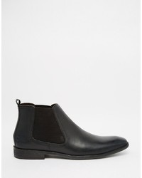 schwarze Chelsea Boots aus Leder von Base London